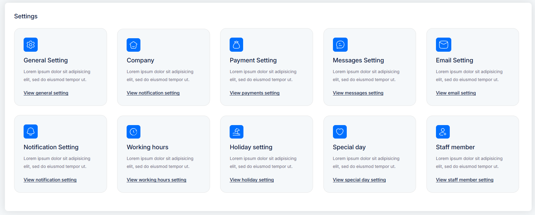 Settings Banner
