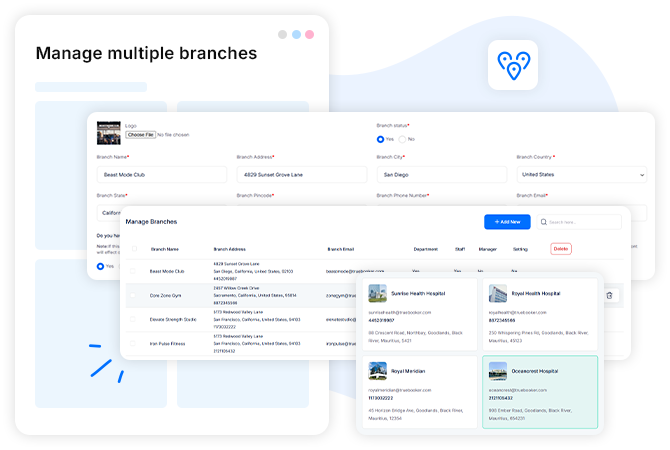 Truebooker appointment multiple branches