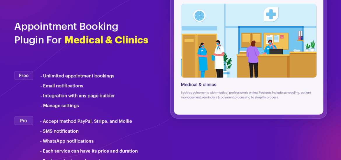 Clinic Medical Booking Plugin