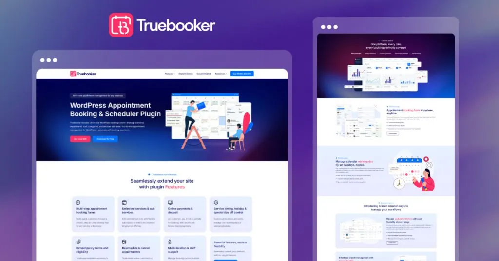 TrueBooker- Appointment Booking & Scheduler Plugins for WordPress