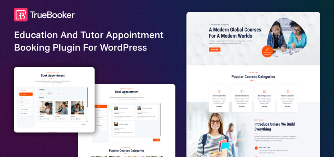 Education and Tutor Appointment Booking Plugin For WordPress