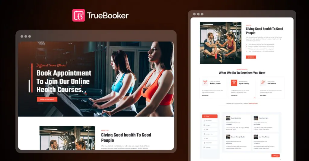 TrueBooker – Best Overall Fitness and Gym Booking Plugin
