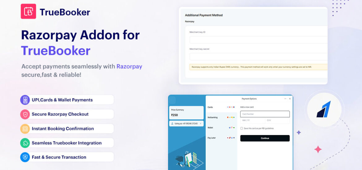 Razorpay Payment Gateway Addon For TrueBooker
